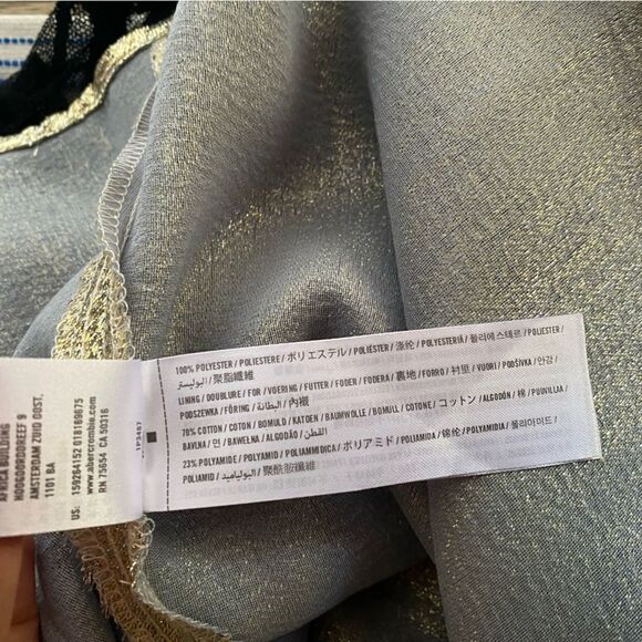 Abercrombie & Fitch black and gold sleeveless dress size medium - Picture 7 of 16